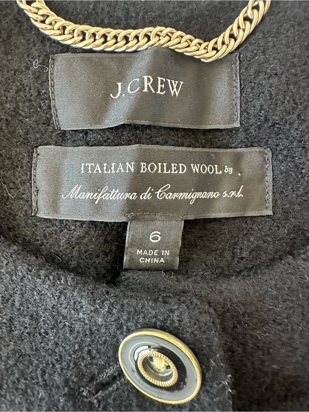 J. Crew Italian Boiled Wool Cardigan Sweater